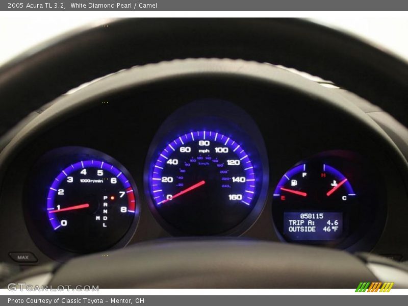 White Diamond Pearl / Camel 2005 Acura TL 3.2