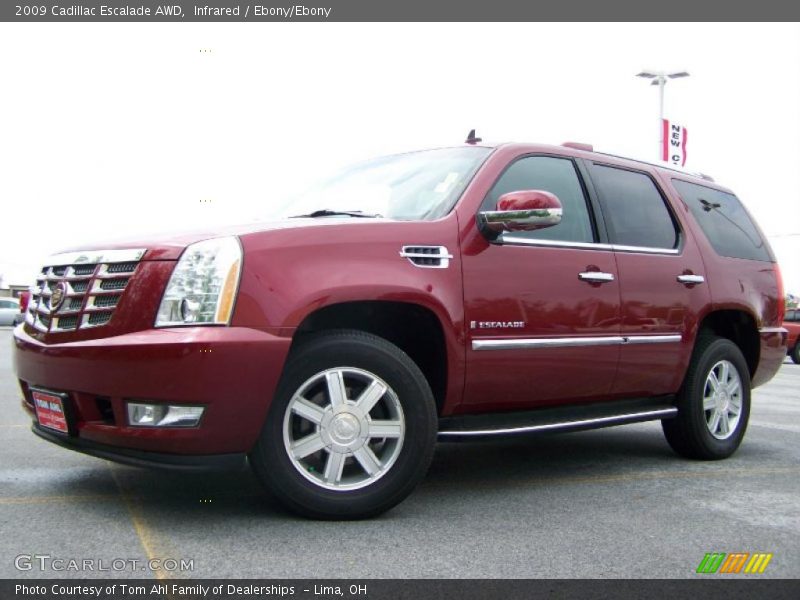 Infrared / Ebony/Ebony 2009 Cadillac Escalade AWD