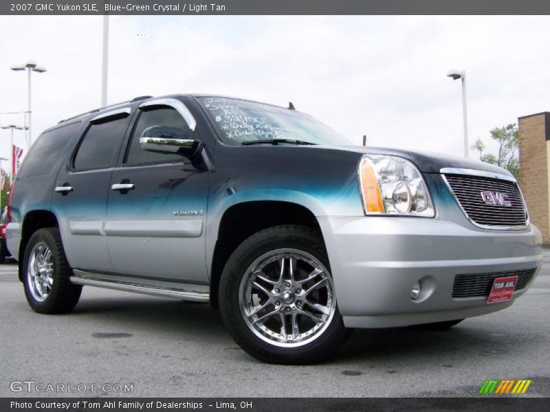 Blue-Green Crystal / Light Tan 2007 GMC Yukon SLE