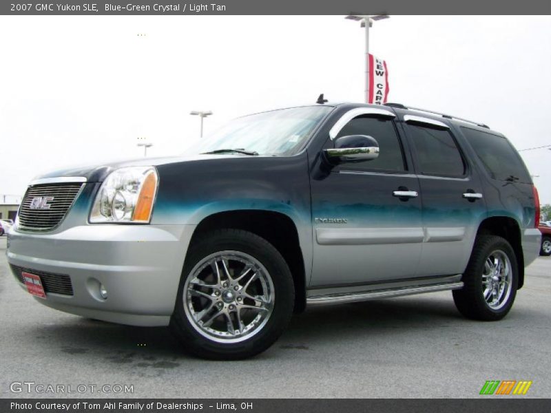 Blue-Green Crystal / Light Tan 2007 GMC Yukon SLE