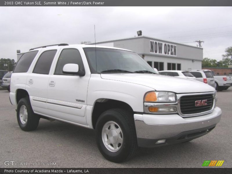 Summit White / Pewter/Dark Pewter 2003 GMC Yukon SLE