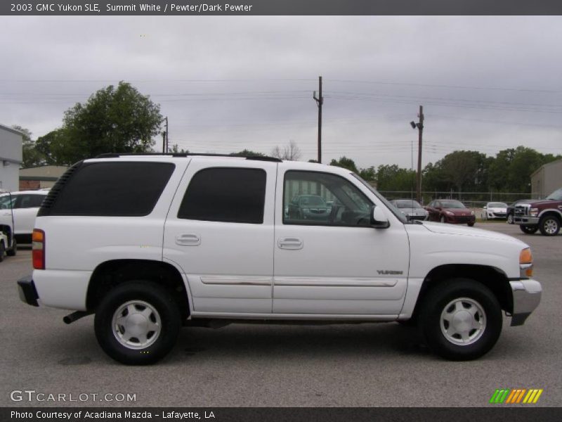 Summit White / Pewter/Dark Pewter 2003 GMC Yukon SLE