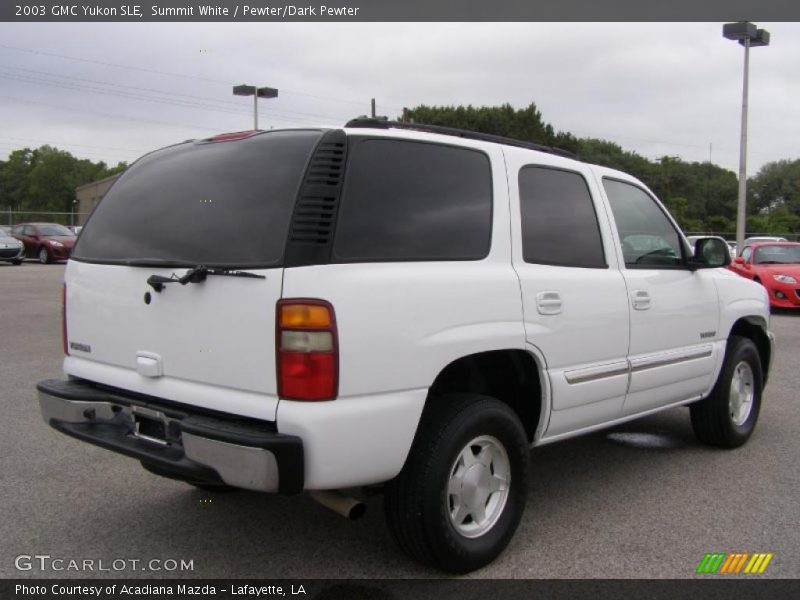 Summit White / Pewter/Dark Pewter 2003 GMC Yukon SLE
