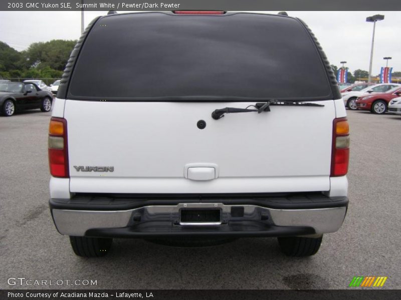 Summit White / Pewter/Dark Pewter 2003 GMC Yukon SLE