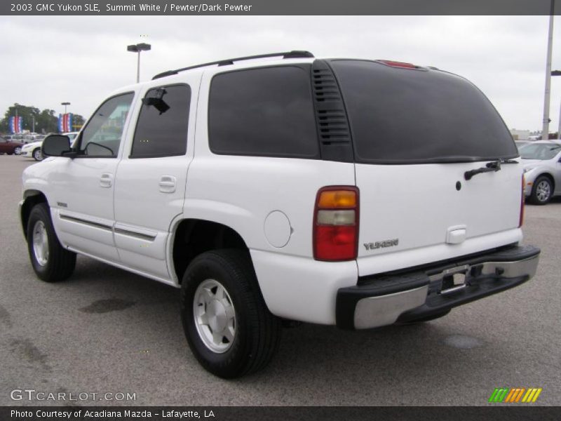 Summit White / Pewter/Dark Pewter 2003 GMC Yukon SLE