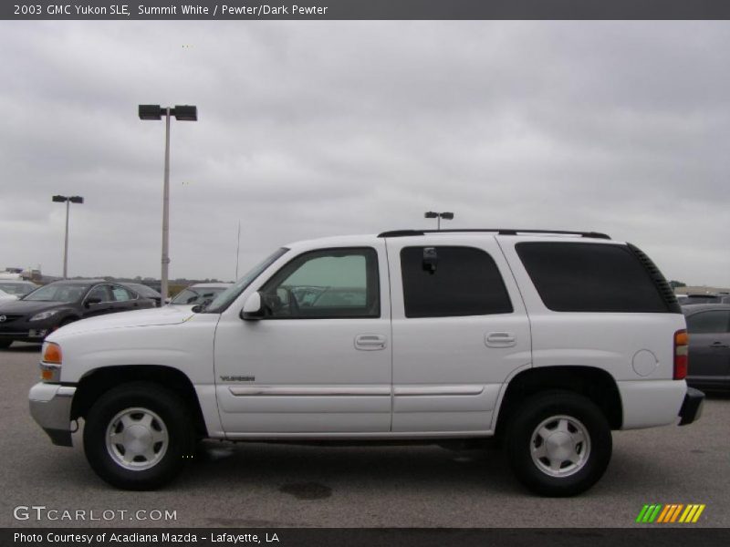 Summit White / Pewter/Dark Pewter 2003 GMC Yukon SLE