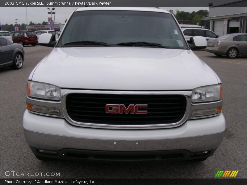 Summit White / Pewter/Dark Pewter 2003 GMC Yukon SLE