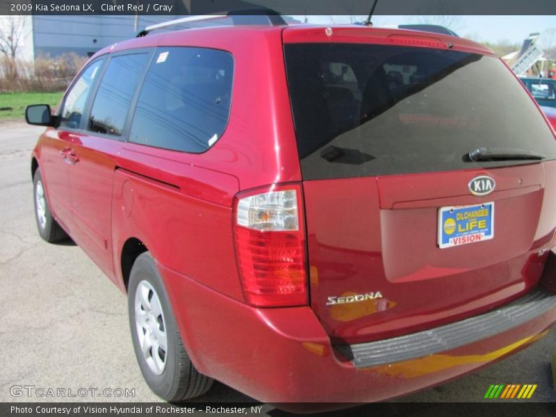 Claret Red / Gray 2009 Kia Sedona LX