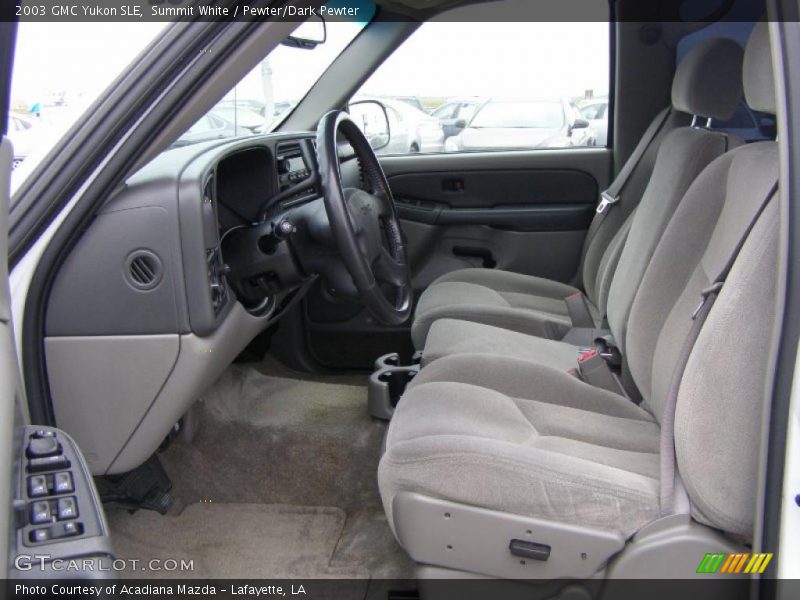 Summit White / Pewter/Dark Pewter 2003 GMC Yukon SLE