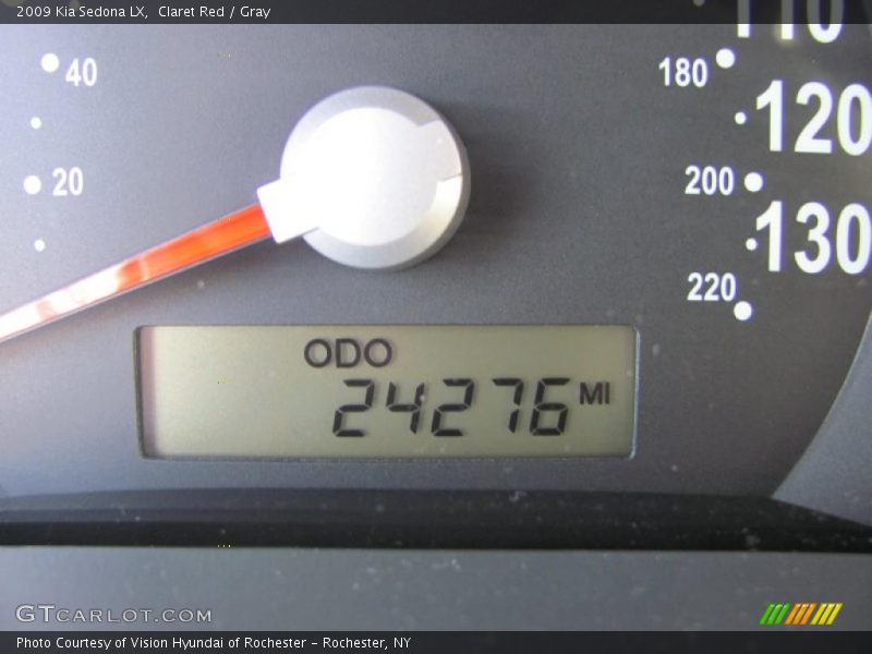 Claret Red / Gray 2009 Kia Sedona LX