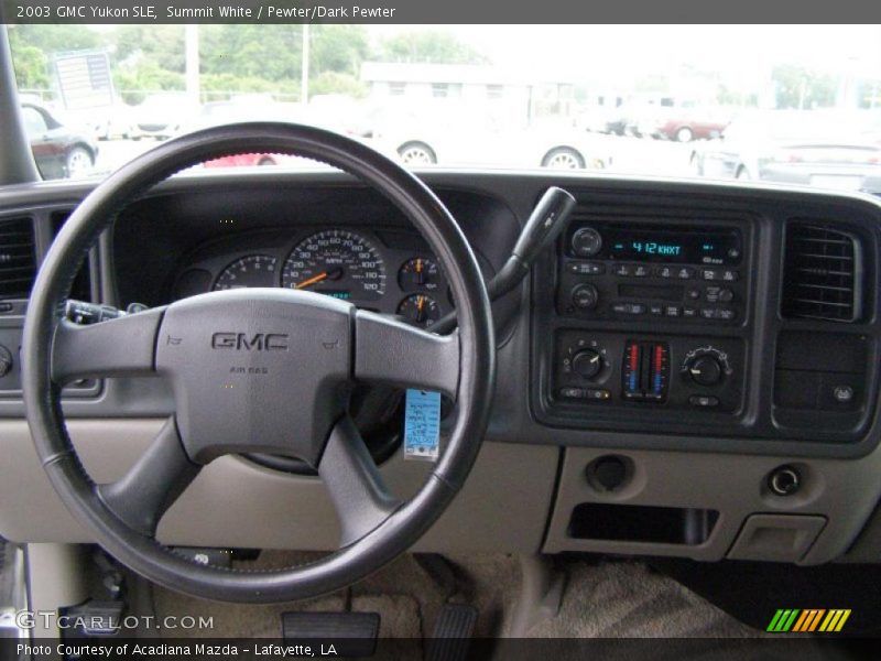 Summit White / Pewter/Dark Pewter 2003 GMC Yukon SLE