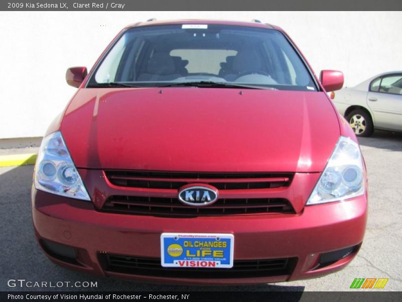 Claret Red / Gray 2009 Kia Sedona LX