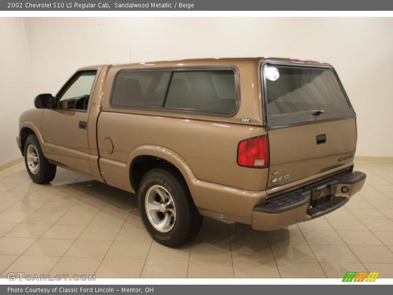 Sandalwood Metallic / Beige 2002 Chevrolet S10 LS Regular Cab