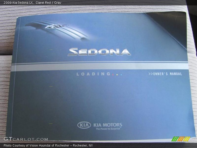 Claret Red / Gray 2009 Kia Sedona LX