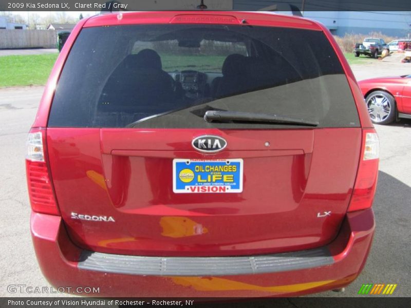 Claret Red / Gray 2009 Kia Sedona LX