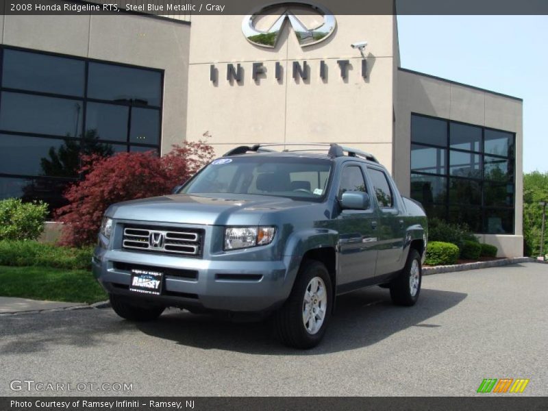 Steel Blue Metallic / Gray 2008 Honda Ridgeline RTS