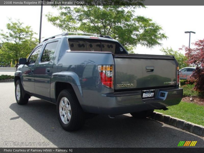 Steel Blue Metallic / Gray 2008 Honda Ridgeline RTS