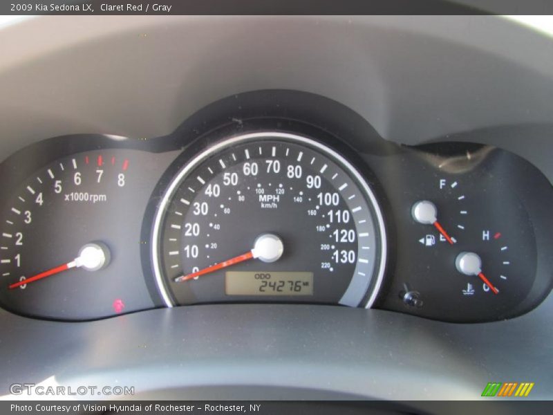 Claret Red / Gray 2009 Kia Sedona LX