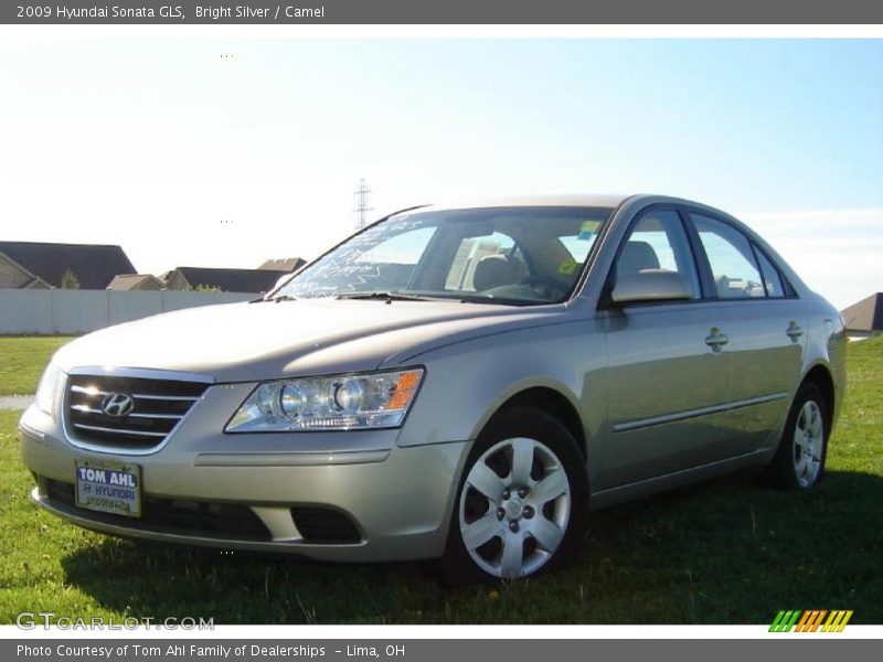 Bright Silver / Camel 2009 Hyundai Sonata GLS