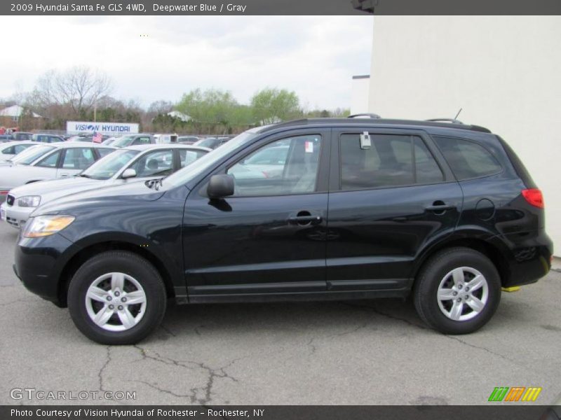 Deepwater Blue / Gray 2009 Hyundai Santa Fe GLS 4WD