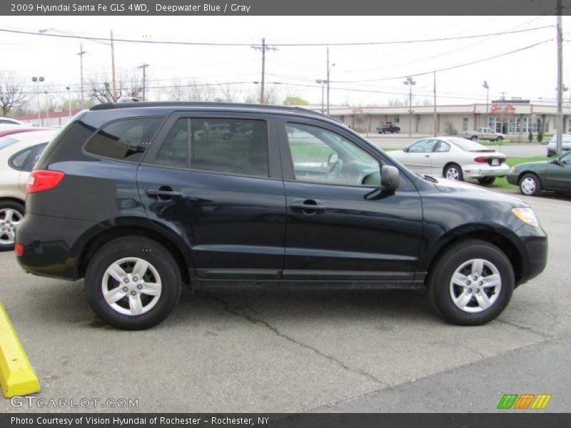 Deepwater Blue / Gray 2009 Hyundai Santa Fe GLS 4WD