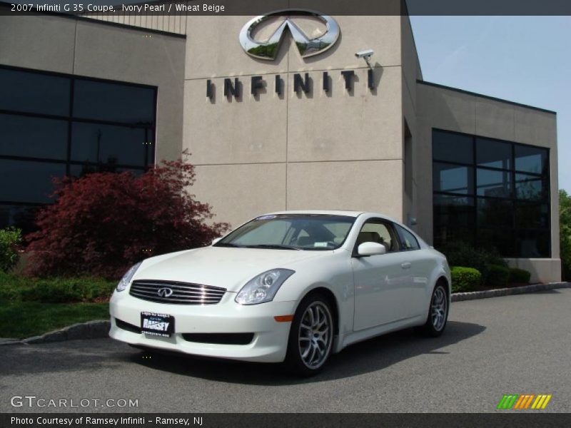 Ivory Pearl / Wheat Beige 2007 Infiniti G 35 Coupe