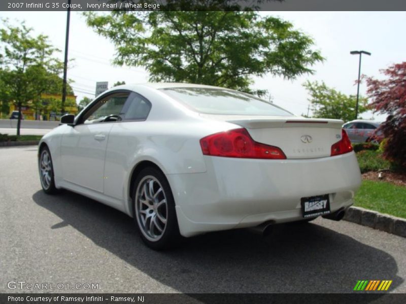 Ivory Pearl / Wheat Beige 2007 Infiniti G 35 Coupe
