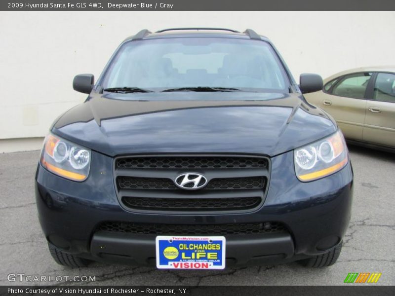 Deepwater Blue / Gray 2009 Hyundai Santa Fe GLS 4WD