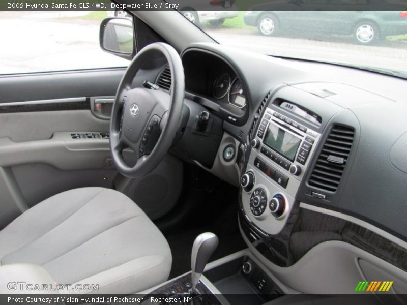 Deepwater Blue / Gray 2009 Hyundai Santa Fe GLS 4WD