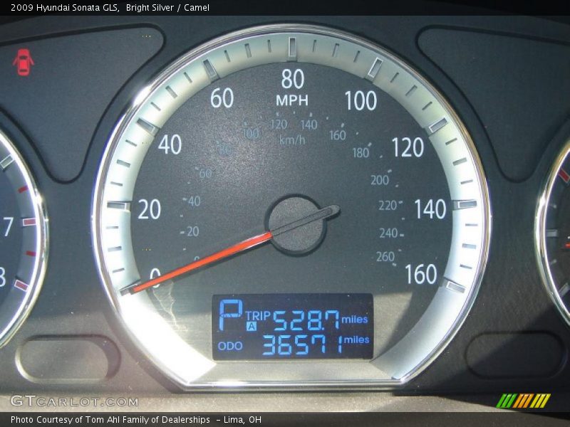 Bright Silver / Camel 2009 Hyundai Sonata GLS