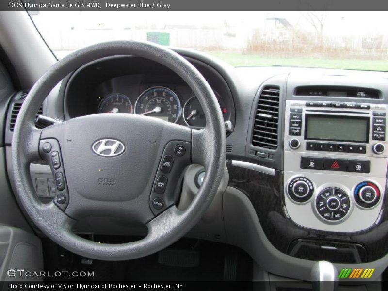 Deepwater Blue / Gray 2009 Hyundai Santa Fe GLS 4WD