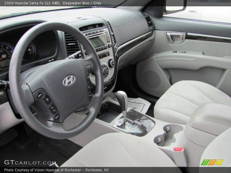 Deepwater Blue / Gray 2009 Hyundai Santa Fe GLS 4WD