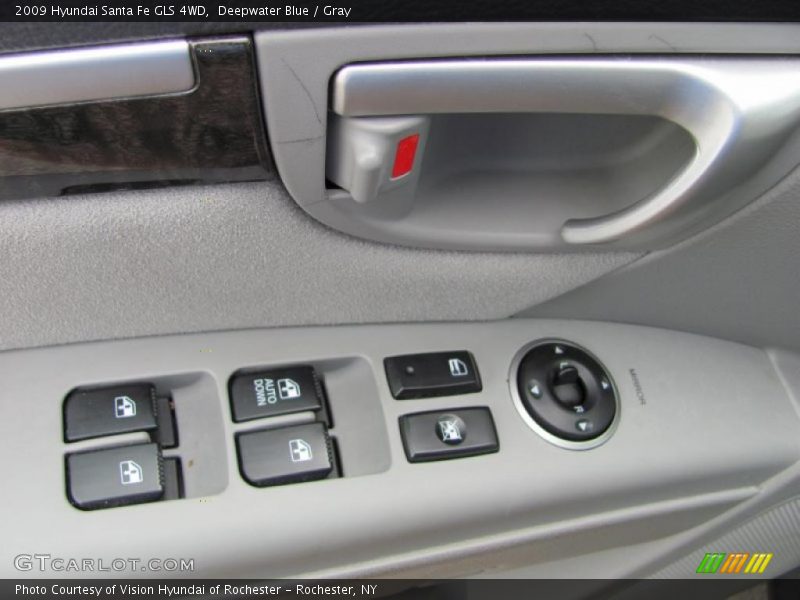 Deepwater Blue / Gray 2009 Hyundai Santa Fe GLS 4WD