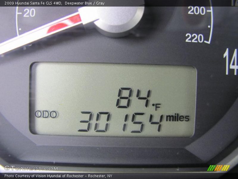 Deepwater Blue / Gray 2009 Hyundai Santa Fe GLS 4WD