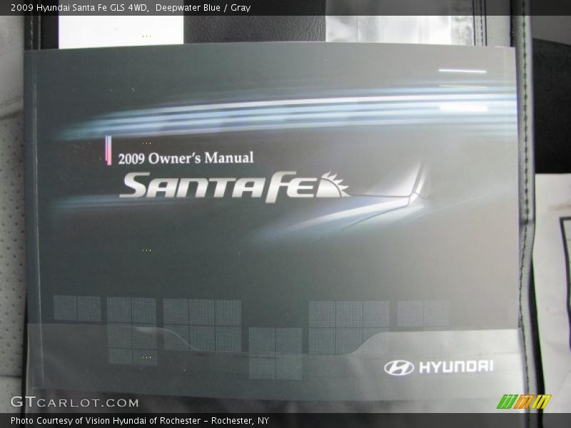 Deepwater Blue / Gray 2009 Hyundai Santa Fe GLS 4WD