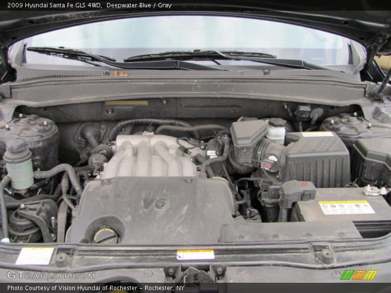 Deepwater Blue / Gray 2009 Hyundai Santa Fe GLS 4WD