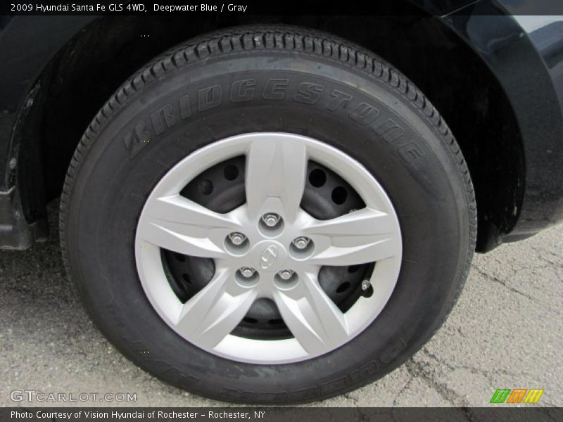 Deepwater Blue / Gray 2009 Hyundai Santa Fe GLS 4WD