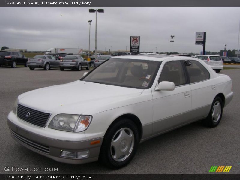 Diamond White Pearl / Ivory 1998 Lexus LS 400