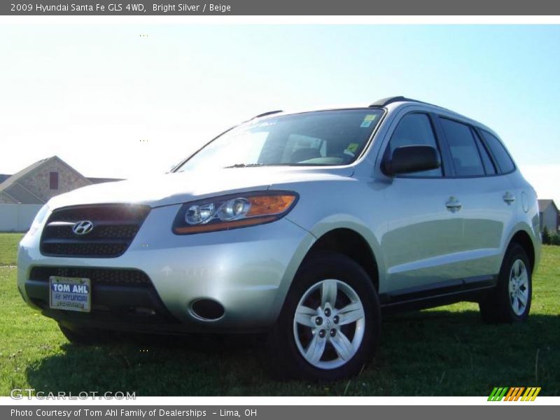 Bright Silver / Beige 2009 Hyundai Santa Fe GLS 4WD