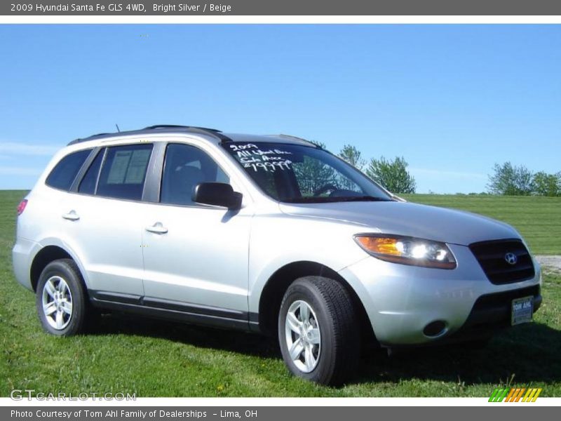Bright Silver / Beige 2009 Hyundai Santa Fe GLS 4WD