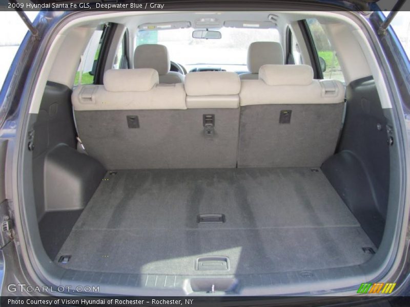 Deepwater Blue / Gray 2009 Hyundai Santa Fe GLS