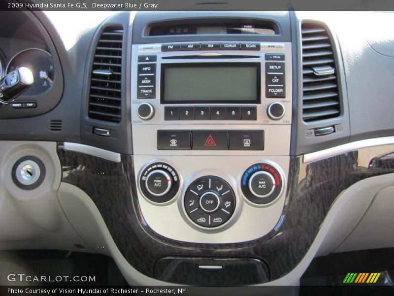 Deepwater Blue / Gray 2009 Hyundai Santa Fe GLS