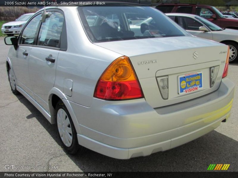 Silky Silver Metallic / Black 2006 Suzuki Aerio AWD Sedan