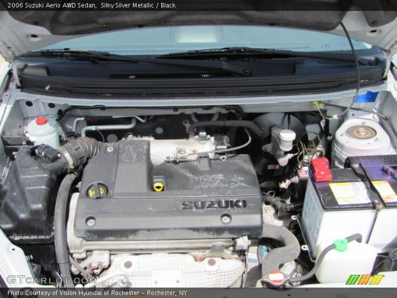 Silky Silver Metallic / Black 2006 Suzuki Aerio AWD Sedan