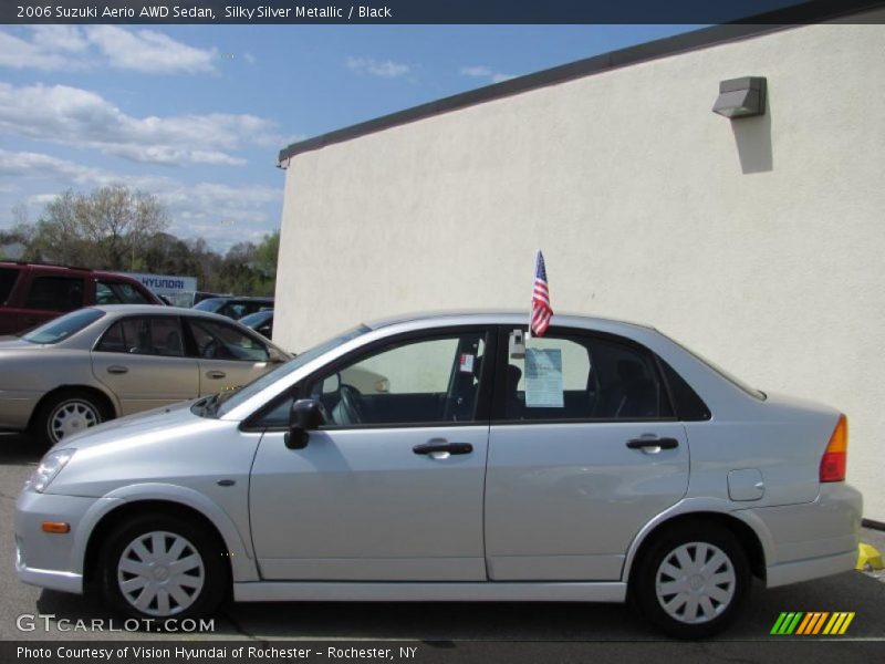 Silky Silver Metallic / Black 2006 Suzuki Aerio AWD Sedan