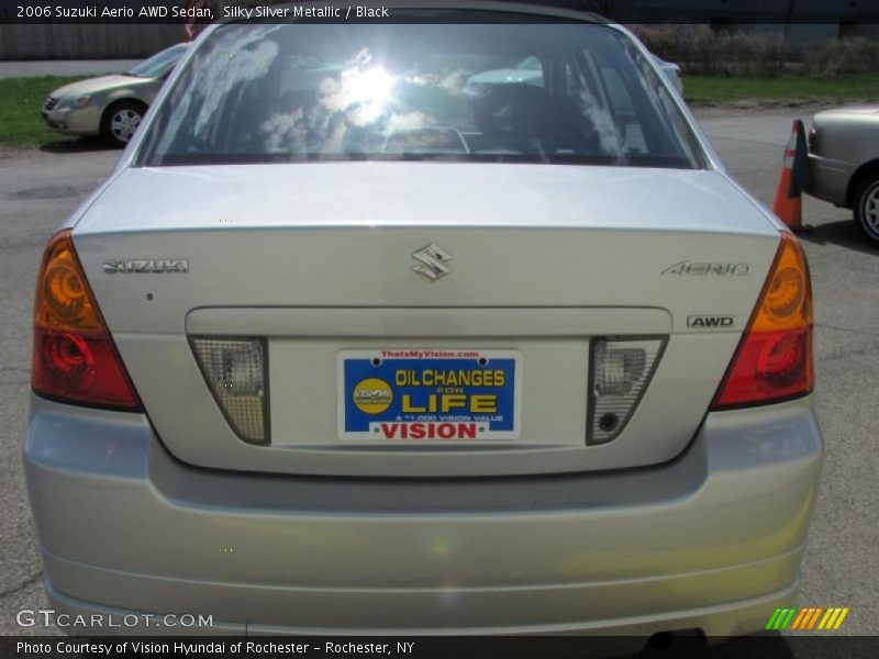 Silky Silver Metallic / Black 2006 Suzuki Aerio AWD Sedan