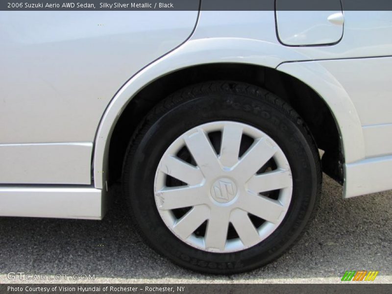 Silky Silver Metallic / Black 2006 Suzuki Aerio AWD Sedan