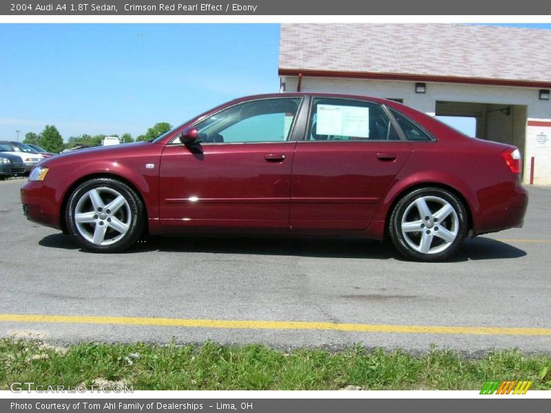 Crimson Red Pearl Effect / Ebony 2004 Audi A4 1.8T Sedan