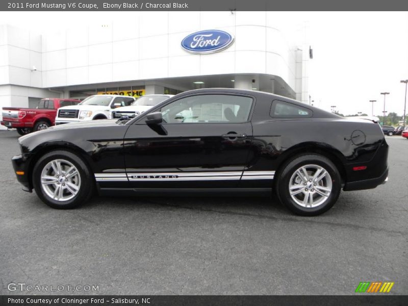 Ebony Black / Charcoal Black 2011 Ford Mustang V6 Coupe