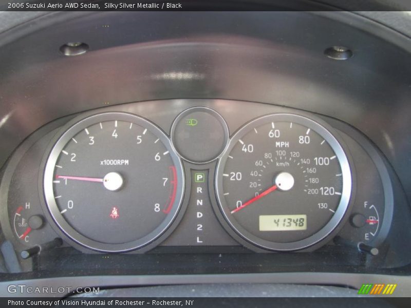 Silky Silver Metallic / Black 2006 Suzuki Aerio AWD Sedan